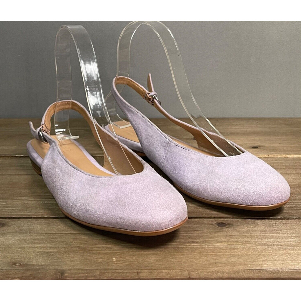 Naturalizer Women's Primo Slingback Flats Size 7 Lavender Purple Suede - Picture 2 of 15